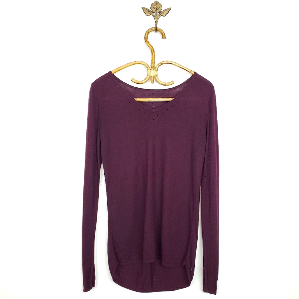 Lululemon Stand V-Neck Sweater Garnet Size Medium